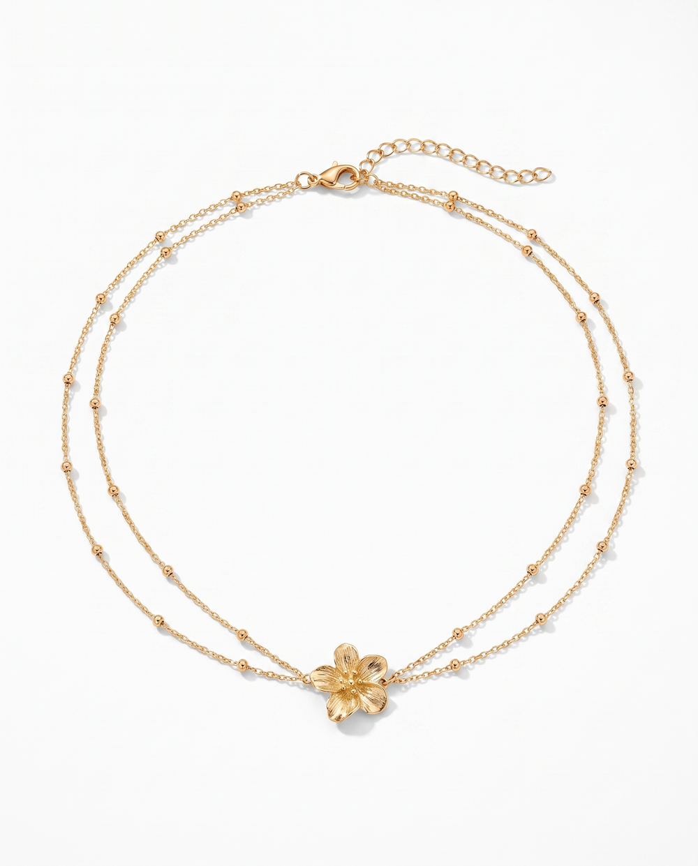 Calla flower gold belly chain — alternate view